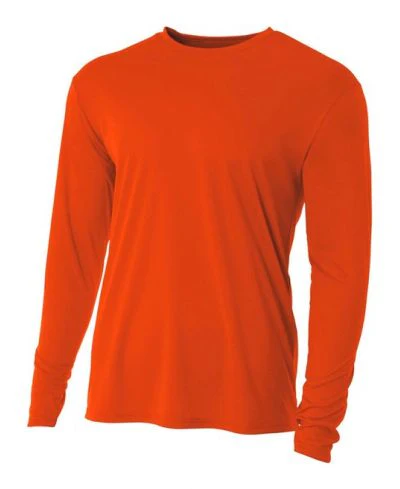 A4 N3165 Cooling Performance Long Sleeve - Athletic Orange