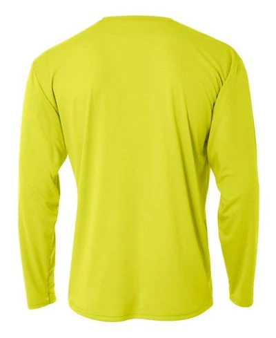 A4 N3165 Cooling Performance Long Sleeve - Safety Yellow - Image 3