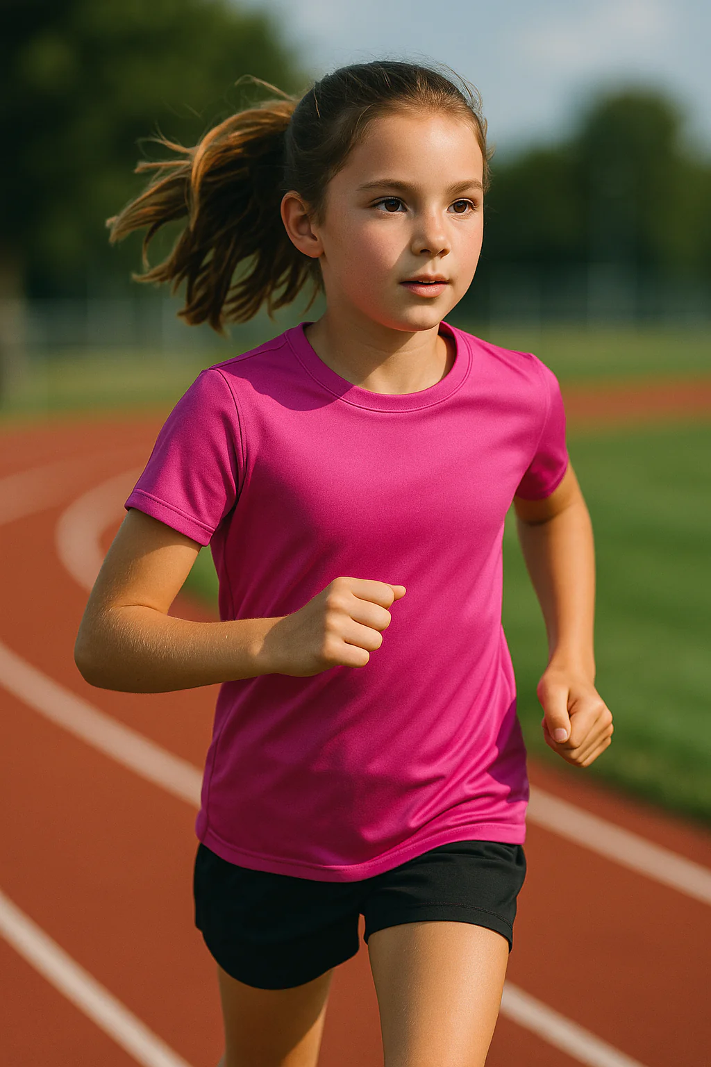 A4 NB3142 Youth Cooling Performance Crew - Fuchsia