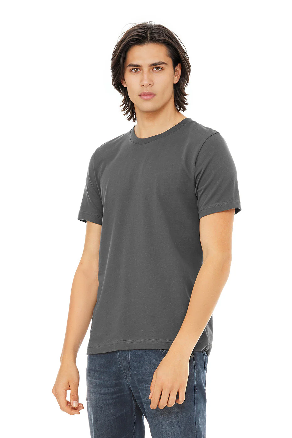 Bella Canvas 3001 Adult Round Neck - Asphalt - Image 2