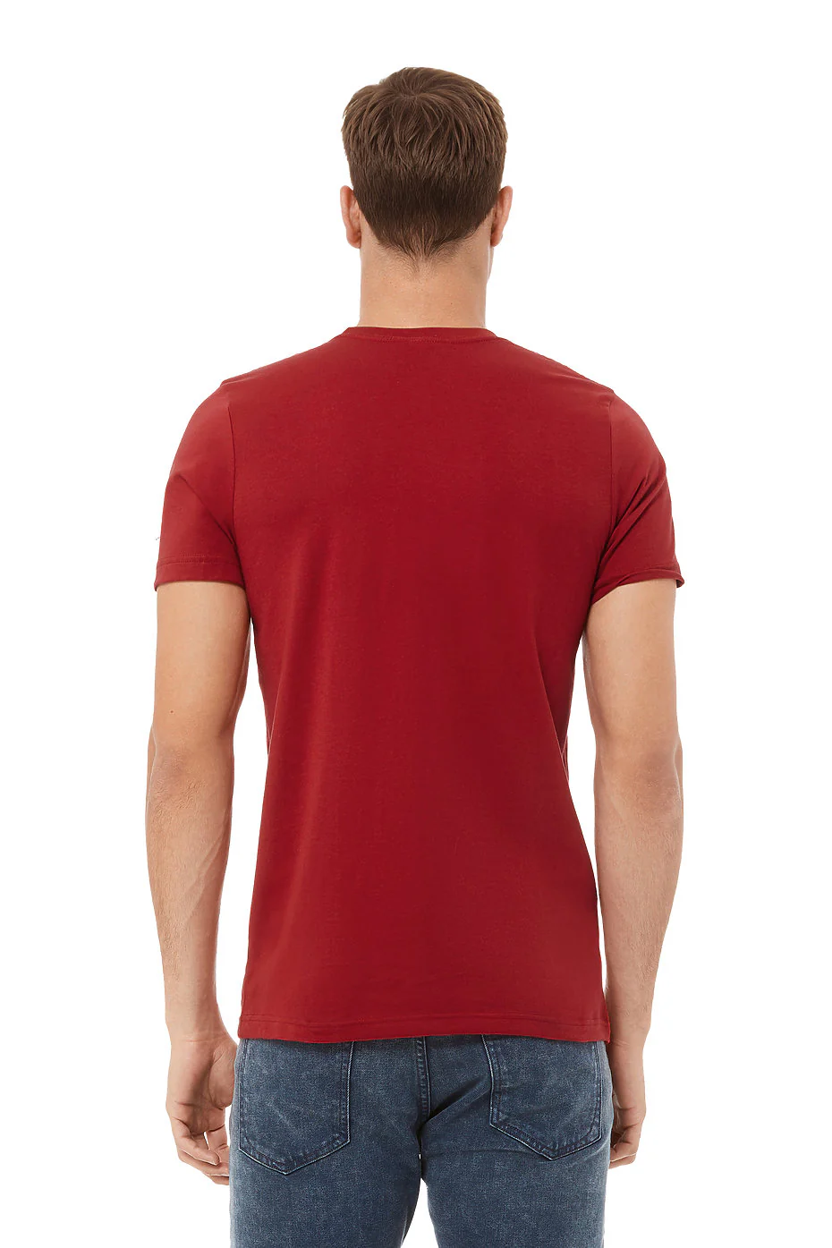 Bella Canvas 3001 Adult Round Neck - Canvas Red - Image 3