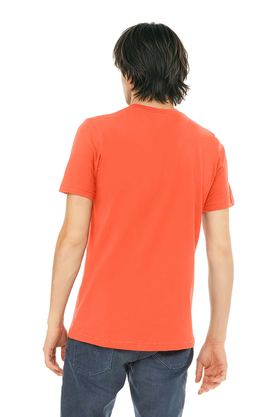 Bella Canvas 3001 Adult Round Neck - Coral - Image 3