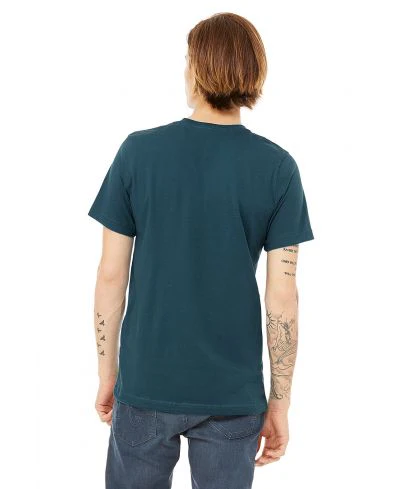Bella Canvas 3001 Adult Round Neck - Deep Teal - Image 3