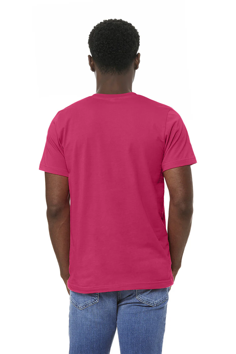 Bella Canvas 3001 Adult Round Neck - Fuchsia - Image 3