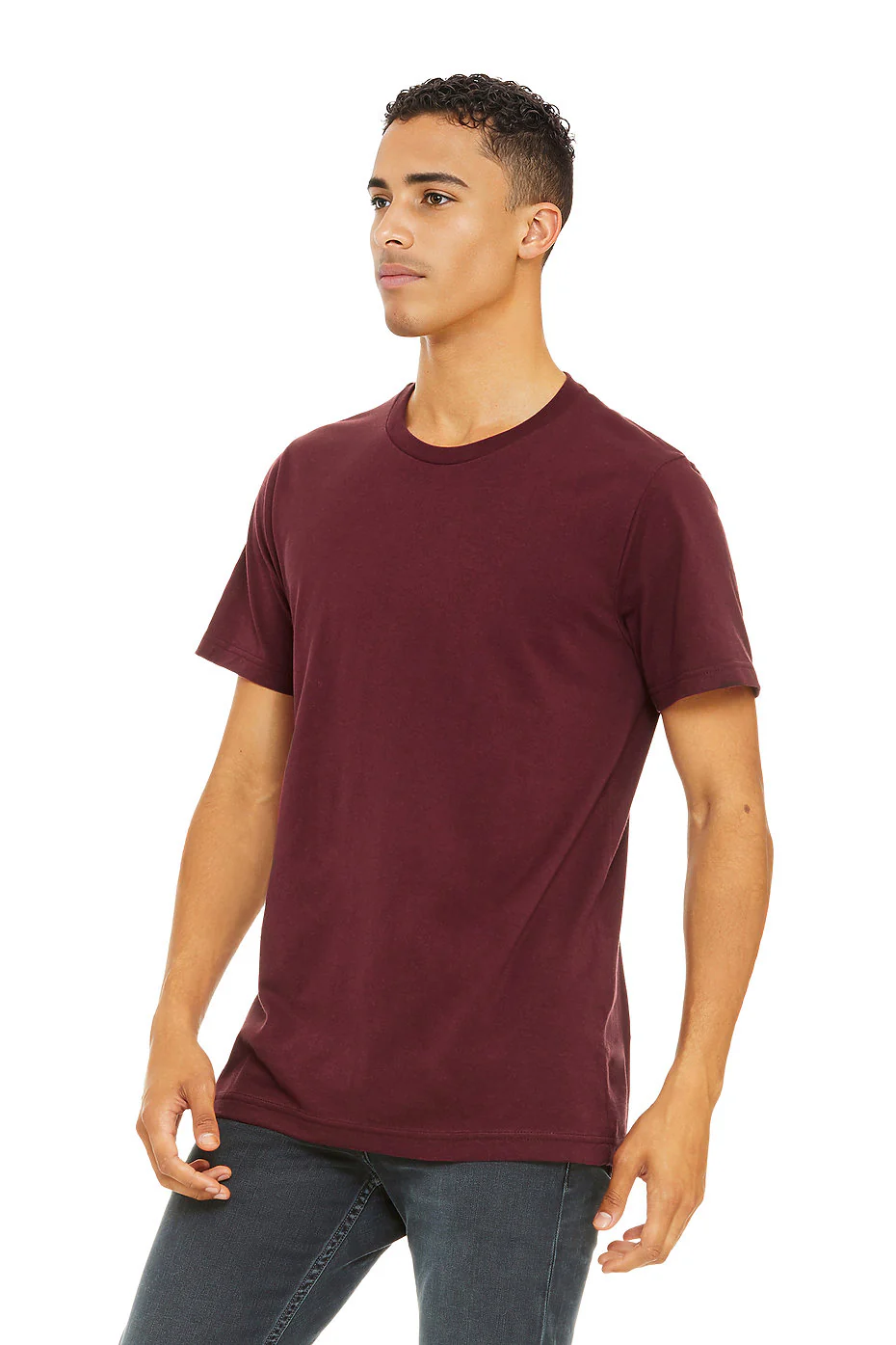 Bella Canvas 3001 Adult Round Neck - Maroon - Image 3