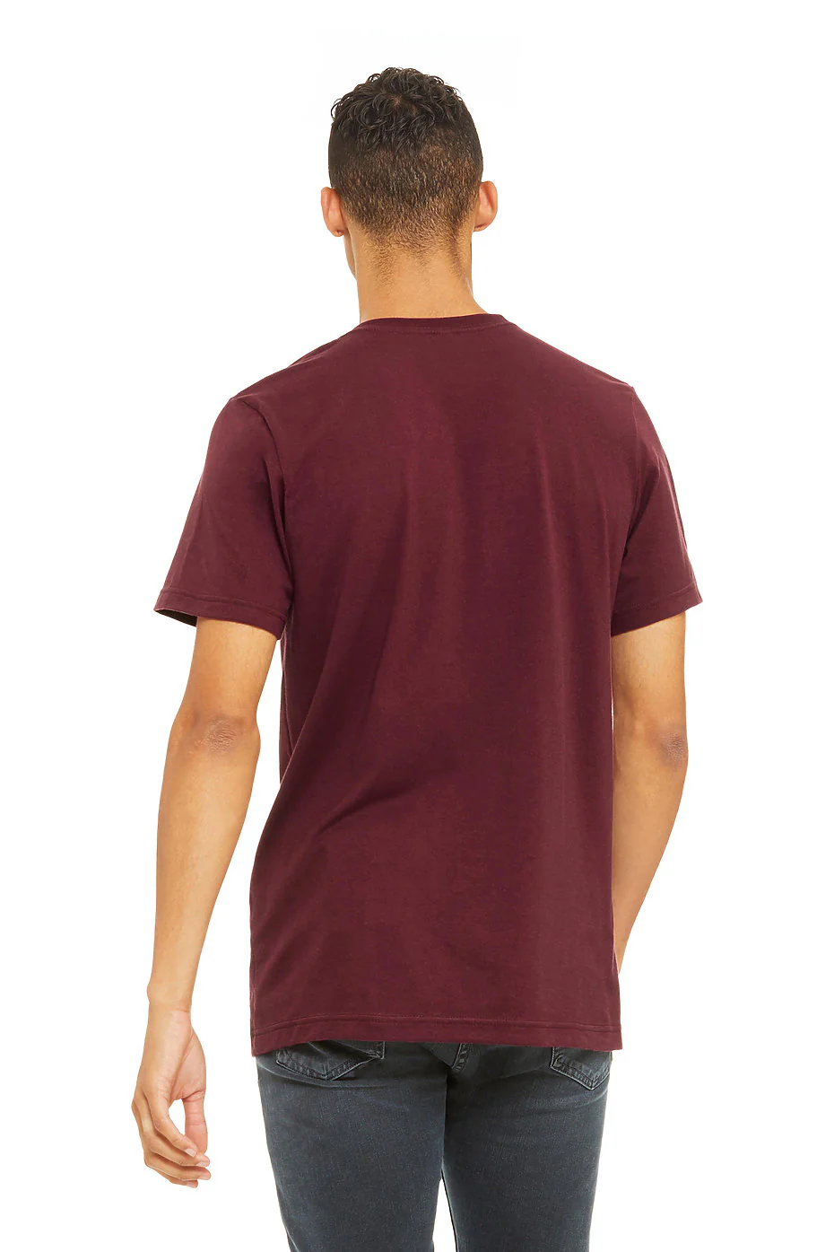 Bella Canvas 3001 Adult Round Neck - Maroon - Image 4