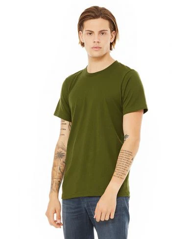 Bella Canvas 3001 Adult Round Neck - Olive - Image 2