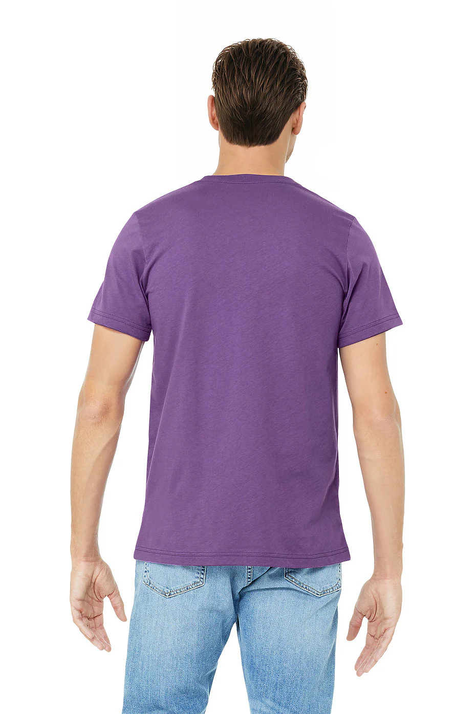Bella Canvas 3001 Adult Round Neck - Team Purple - Image 3