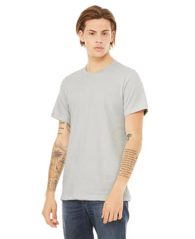 Bella Canvas 3001 Adult Round Neck - Silver - Image 2
