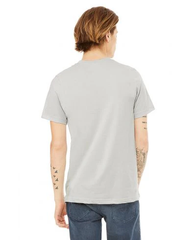 Bella Canvas 3001 Adult Round Neck - Silver - Image 3