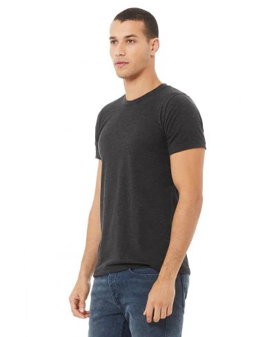 Bella Canvas 3001CVC Heather Round Neck - Dark Grey HTR - Image 2