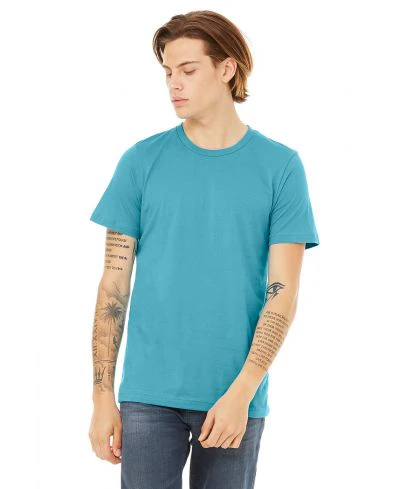 Bella Canvas 3001CVC Heather Round Neck - HTR Aqua