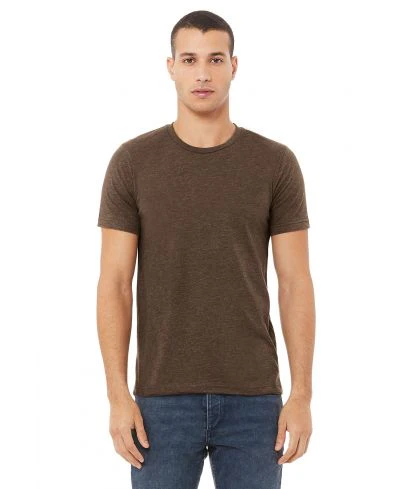 Bella Canvas 3001CVC Heather Round Neck - HTR Brown