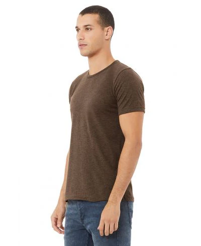 Bella Canvas 3001CVC Heather Round Neck - HTR Brown - Image 2