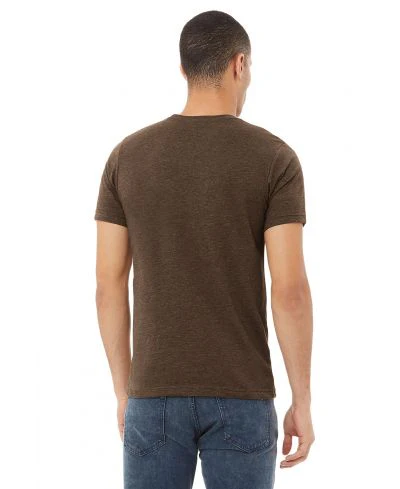 Bella Canvas 3001CVC Heather Round Neck - HTR Brown - Image 3