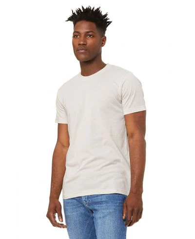 Bella Canvas 3001CVC Heather Round Neck - HTR Cement - Image 2