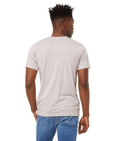 Bella Canvas 3001CVC Heather Round Neck - HTR Cool Grey - Image 3
