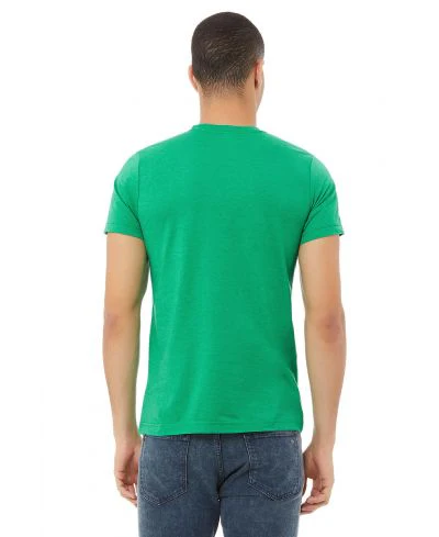 Bella Canvas 3001CVC Heather Round Neck - HTR Kelly - Image 3