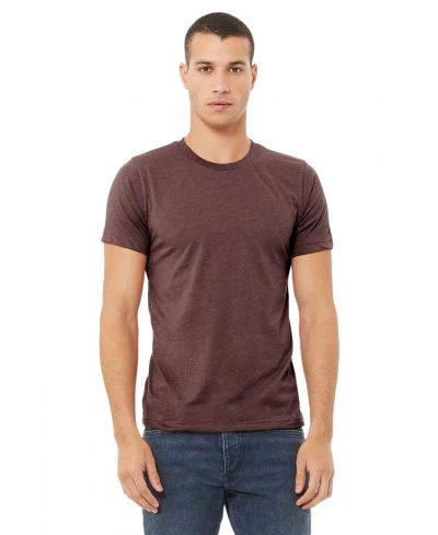 Bella Canvas 3001CVC Heather Round Neck - HTR Maroon
