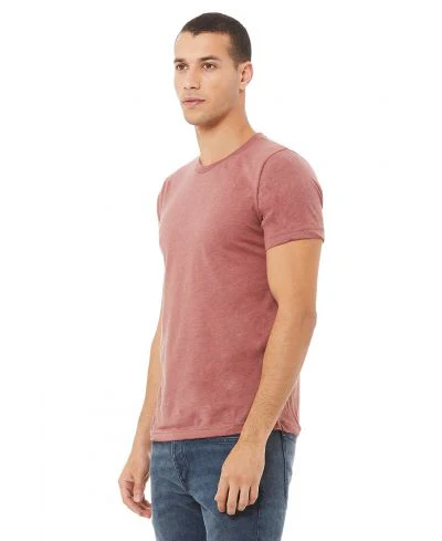 Bella Canvas 3001CVC Heather Round Neck - HTR Mauve - Image 2