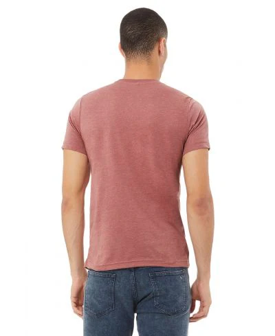 Bella Canvas 3001CVC Heather Round Neck - HTR Mauve - Image 3