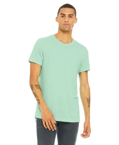 Bella Canvas 3001CVC Heather Round Neck - HTR Mint