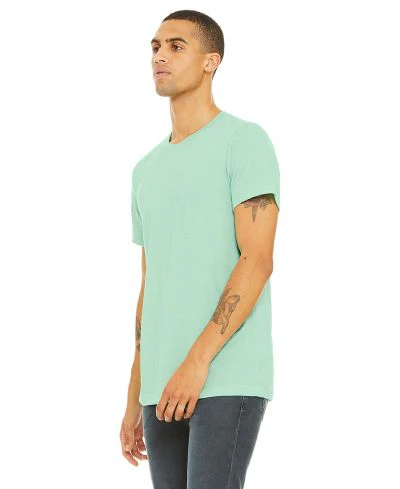 Bella Canvas 3001CVC Heather Round Neck - HTR Mint - Image 2