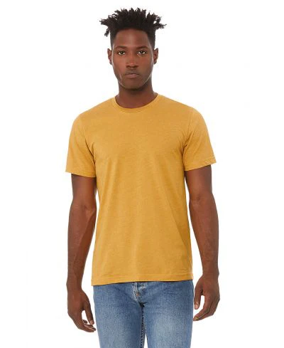 Bella Canvas 3001CVC Heather Round Neck - HTR Mustard