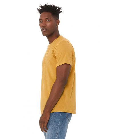 Bella Canvas 3001CVC Heather Round Neck - HTR Mustard - Image 2