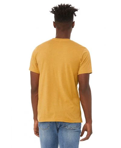 Bella Canvas 3001CVC Heather Round Neck - HTR Mustard - Image 3