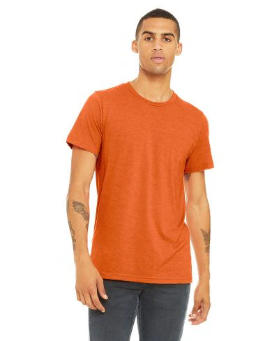 Bella Canvas 3001CVC Heather Round Neck - HTR Orange