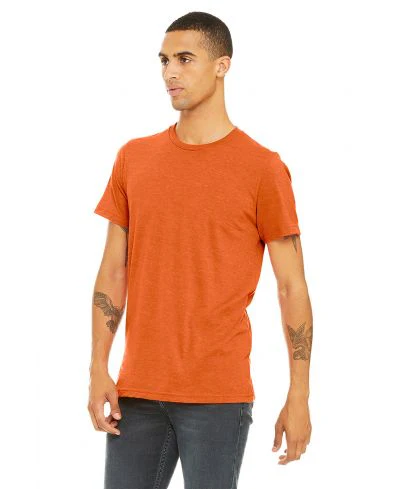 Bella Canvas 3001CVC Heather Round Neck - HTR Orange - Image 2