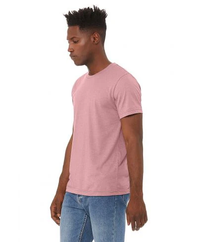 Bella Canvas 3001CVC Heather Round Neck - HTR Orchid - Image 2