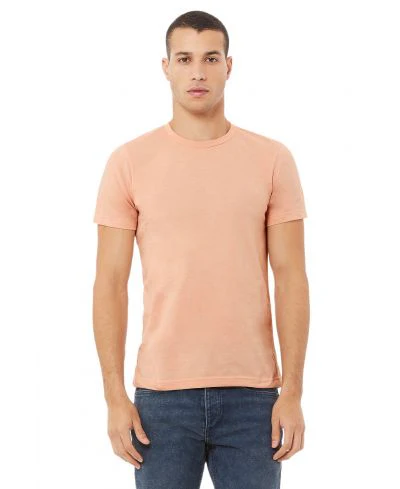 Bella Canvas 3001CVC Heather Round Neck - HTR Peach