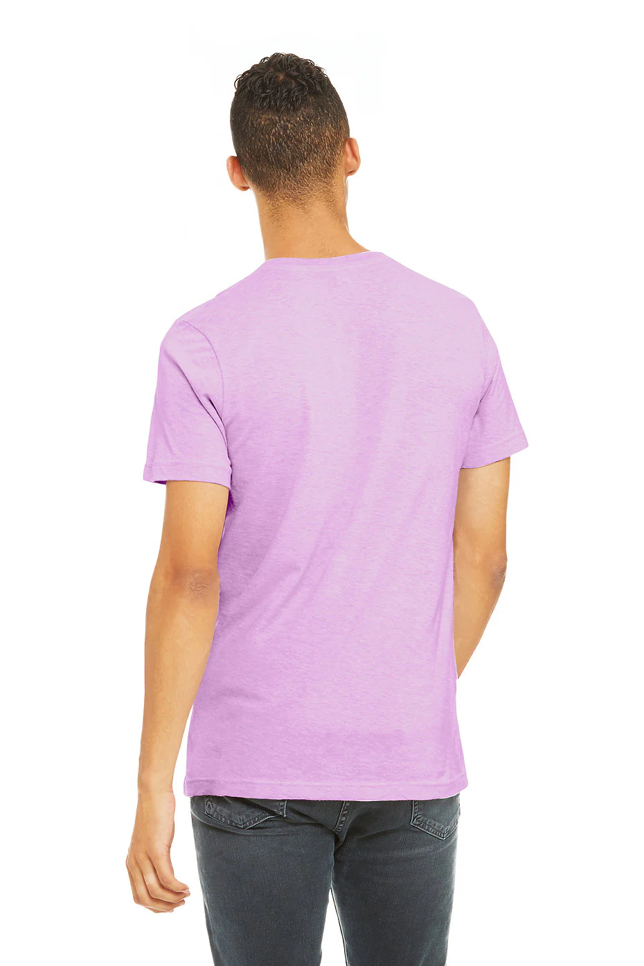 Bella Canvas 3001CVC Heather Round Neck - HTR Prism Lilac - Image 3