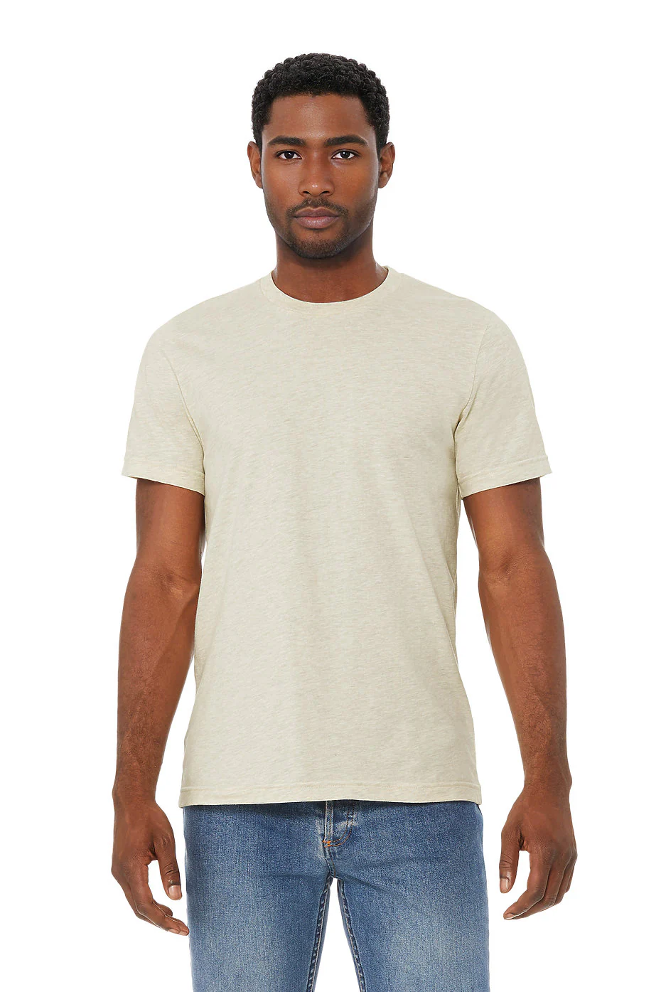Bella Canvas 3001CVC Heather Round Neck - HTR Prism Natural