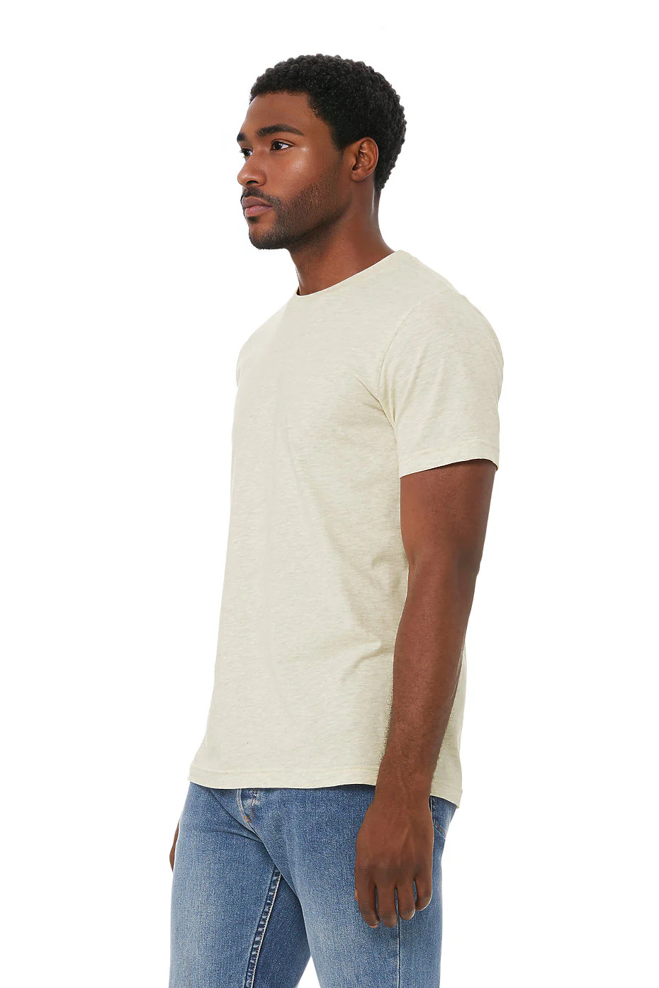 Bella Canvas 3001CVC Heather Round Neck - HTR Prism Natural - Image 2