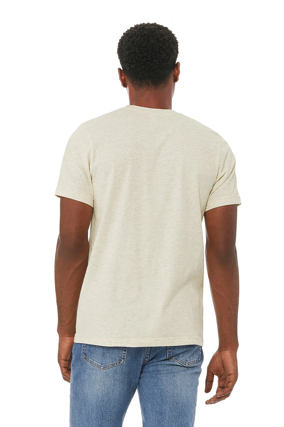 Bella Canvas 3001CVC Heather Round Neck - HTR Prism Natural - Image 3