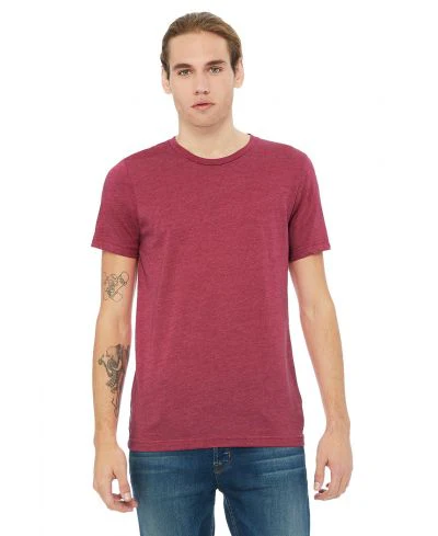 Bella Canvas 3001CVC Heather Round Neck - HTR Raspberry