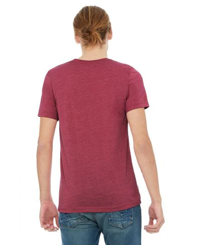Bella Canvas 3001CVC Heather Round Neck - HTR Raspberry - Image 3