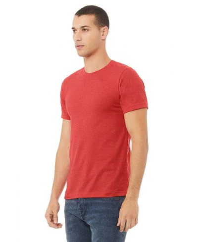 Bella Canvas 3001CVC Heather Round Neck - HTR Red - Image 2