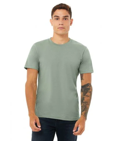 Bella Canvas 3001CVC Heather Round Neck - HTR Sage
