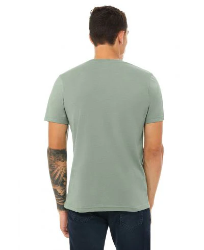 Bella Canvas 3001CVC Heather Round Neck - HTR Sage - Image 3