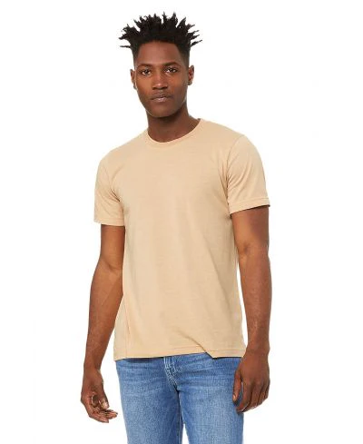 Bella Canvas 3001CVC Heather Round Neck - HTR Sand Dune