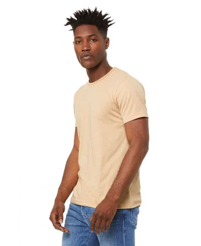 Bella Canvas 3001CVC Heather Round Neck - HTR Sand Dune - Image 2