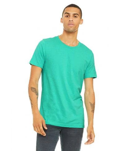 Bella Canvas 3001CVC Heather Round Neck - HTR Sea Green