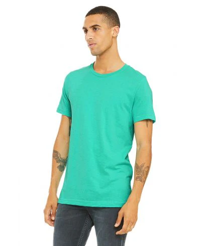 Bella Canvas 3001CVC Heather Round Neck - HTR Sea Green - Image 2