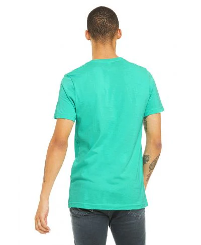 Bella Canvas 3001CVC Heather Round Neck - HTR Sea Green - Image 3