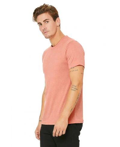 Bella Canvas 3001CVC Heather Round Neck - HTR Sunset - Image 2