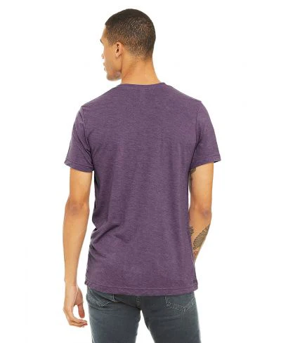Bella Canvas 3001CVC Heather Round Neck - HTR Team Purple - Image 3